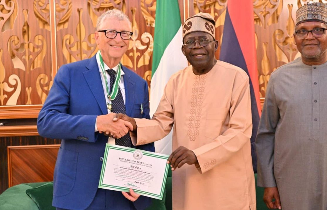Photos: Tinubu Confers National Honour On Bill Gates