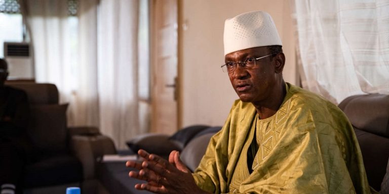 Le Premier Ministre de la malien Choguel Kokalla Maïga à Bamako, le 16 octobre 2021.