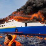 568 people survived after an Indonesian passenger ferry caught fire at sea, killing 3