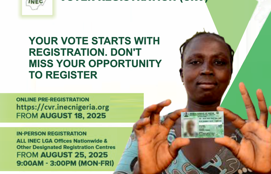 INEC to Begin Nationwide Continuous Voter Registration on August 18, 2025, towards 2027 Election