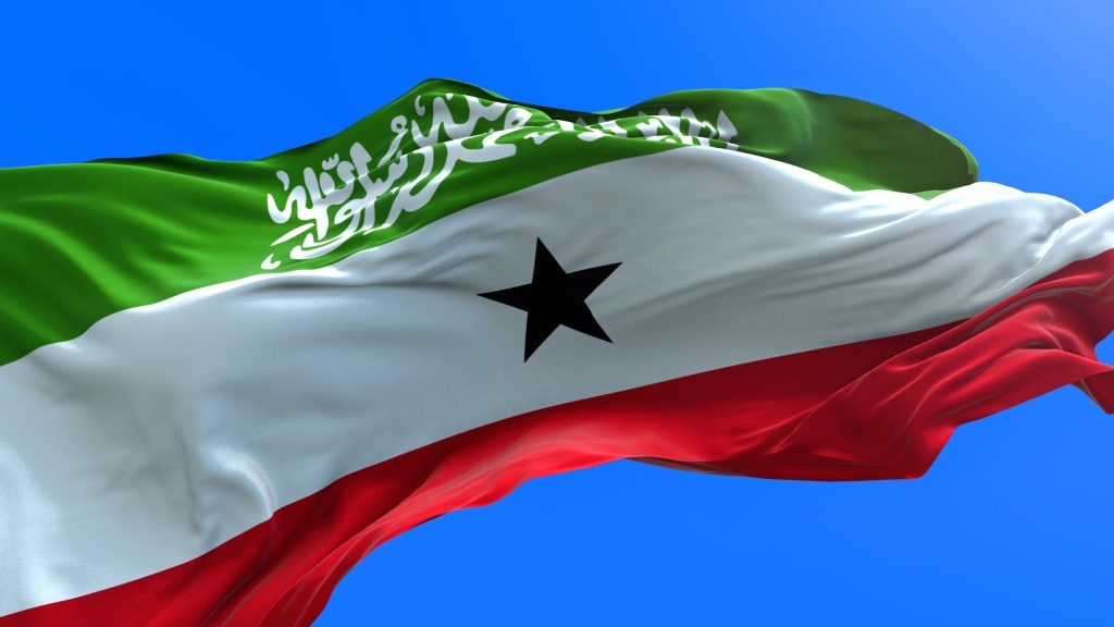 3D realistic waving flag background