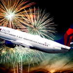 The Kiss of Fireworks and Delta Air Lines Flight 1076, at Chicago Airport on the 4th of July’s Celebration